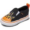 Vans Unisex-Child Asher V Slip-on Shoe(Flame Black)