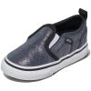 Vans Unisex-Child Asher V Slip-on Shoe(Shimmer Black)
