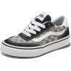Vans Unisex-Child Brooklyn Ls Low Top Shoe(Tonal Check Pewter)