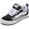 Vans Unisex-Child Knu Skool (Big Kid)(Checkerboard Black/True White)