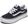 Vans Womens Brooklyn Ls Platform Shoe(Suede/Canvas Black/White)