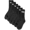 Vans unisex-adult Classics Crew Sock 6-pack(Black)