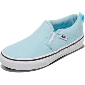 Vans Girls Asher Slip-on Shoe(Canvas Crystal Blue)