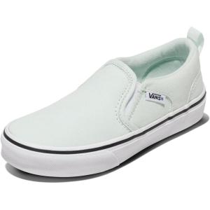 Vans Girls Asher Slip-on Shoe(Canvas Hint of Mint)
