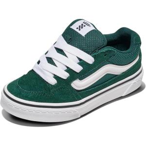 Vans Kids’ Caldrone Shoe | Boys’ & Girls’ Low-Top Fashion Sneakers, Chunky Retro-Inspired, Suede/Mesh Emerald, 13