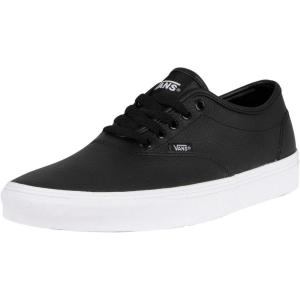 Vans Kids’ Ward Sneaker(Black Tumble Leather Black White)