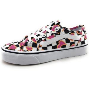 Vans Kids’ Ward Sneaker(Hearts Checkerboard Multi White)