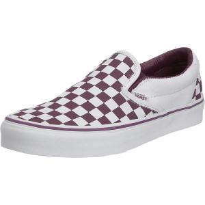 Vans Kids’ Ward Sneaker(White (True White/Dark Purple Checkerboard))