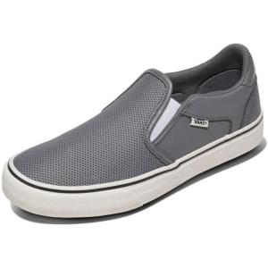 Vans Mens Asher Deluxe Slip-on Shoe | Comfortable Sneakers for Fashion, Walking & Everyday Wear(Perf Leather Pewter)