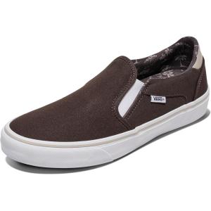 Vans Mens Asher Deluxe Slip-on Shoe | Comfortable Sneakers for Fashion, Walking & Everyday Wear(Tropic Havana Turkish Coffee)