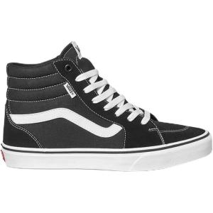 Vans Men’s Filmore Hi Sneaker, (Suede/Canvas) Black/White, 10
