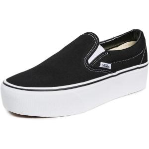 Vans Unisex-Adult Classic Slip on(Black/True White)