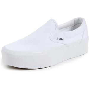Vans Unisex-Adult Classic Slip on(Canvas True White)