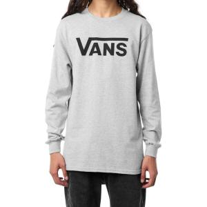 Vans Unisex-Adult Classic Vans Long-Sleeve T-Shirt | Graphic Tee, Regular Fit, Soft 100% Cotton Fabric, Durable Construction(Athletic Heather)