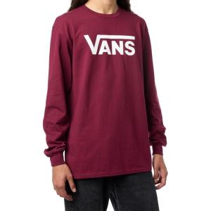 Vans Unisex-Adult Classic Vans Long-Sleeve T-Shirt | Graphic Tee, Regular Fit, Soft 100% Cotton Fabric, Durable Construction(Burgundy)