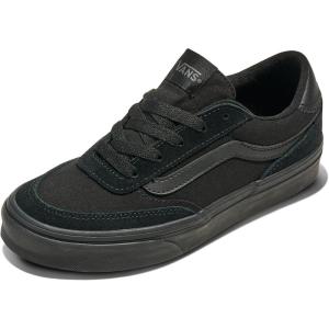 Vans Unisex-Child Brooklyn Ls Low Top Shoe(Suede/Canvas Black/Black)