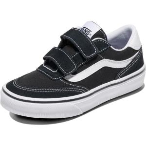 Vans Unisex-Child Brooklyn Ls V Low Top Shoe(Suede/Canvas Black/White)
