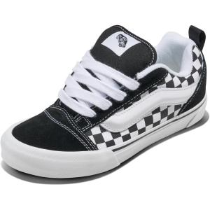 Vans Unisex-Child Knu Skool (Big Kid)(Checkerboard Black/True White)