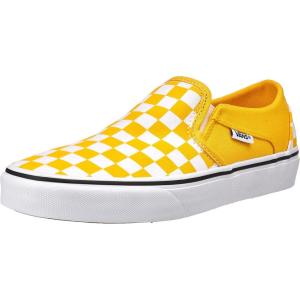 Vans Women’s Asher Adult Low Top Sneakers(Checkerboard Freesia White)