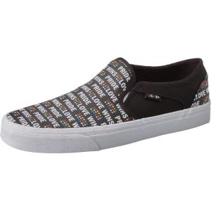 Vans Women’s Asher Adult Low Top Sneakers(Pride Black Glitter)