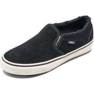 Vans Women’s Asher Adult Low Top Sneakers(Sherpa Black)