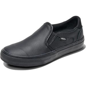 Vans Womens Asher Deluxe Slip-on Shoe(Mono Perf Black)