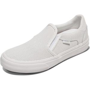 Vans Womens Asher Deluxe Slip-on Shoe(Mono Perf Blanc De Blanc)