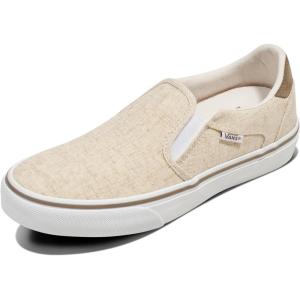 Vans Womens Asher Deluxe Slip-on Shoe(Natural Linen Classic Cream)