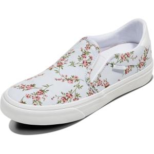 Vans Womens Asher Deluxe Slip-on Shoe(Sweet Floral Dawn Mist)