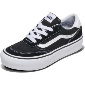 Vans Womens Brooklyn Ls Platform Shoe(Suede/Canvas Black/White)