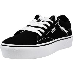Vans Women’s Seldan Platform Sneakers(Canvas Black/White)