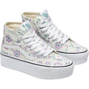 Vans Women’s UA SK8-Hi Tapered Stackform Sneakers(Pastel Floral Frosted Mint True White)