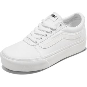 Vans Women’s Ward Platform Sneaker(Canvas White)