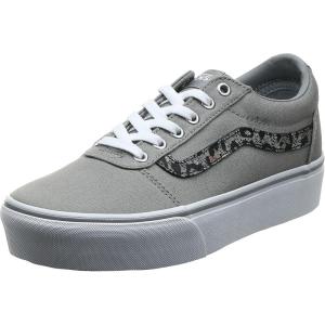 Vans Women’s Ward Platform Sneaker(Grey Metallic Leopard Drizzle Vw2)