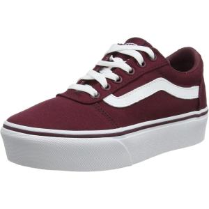 Vans Women’s Ward Platform Sneaker(Red Canvas Port Royale Jx5)