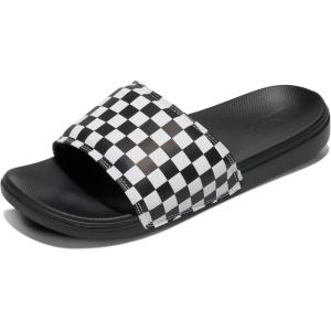 Vans mens Mte La Costa Slide-on Sandal(Checkerboard White/Black)