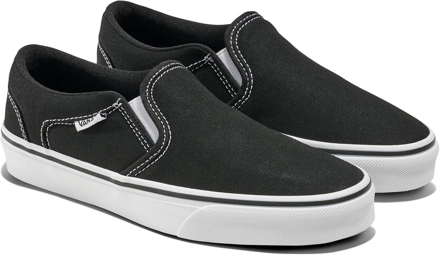 image:imageVans UnisexChild Asher Low Top ShoeCanvas BlackWhite