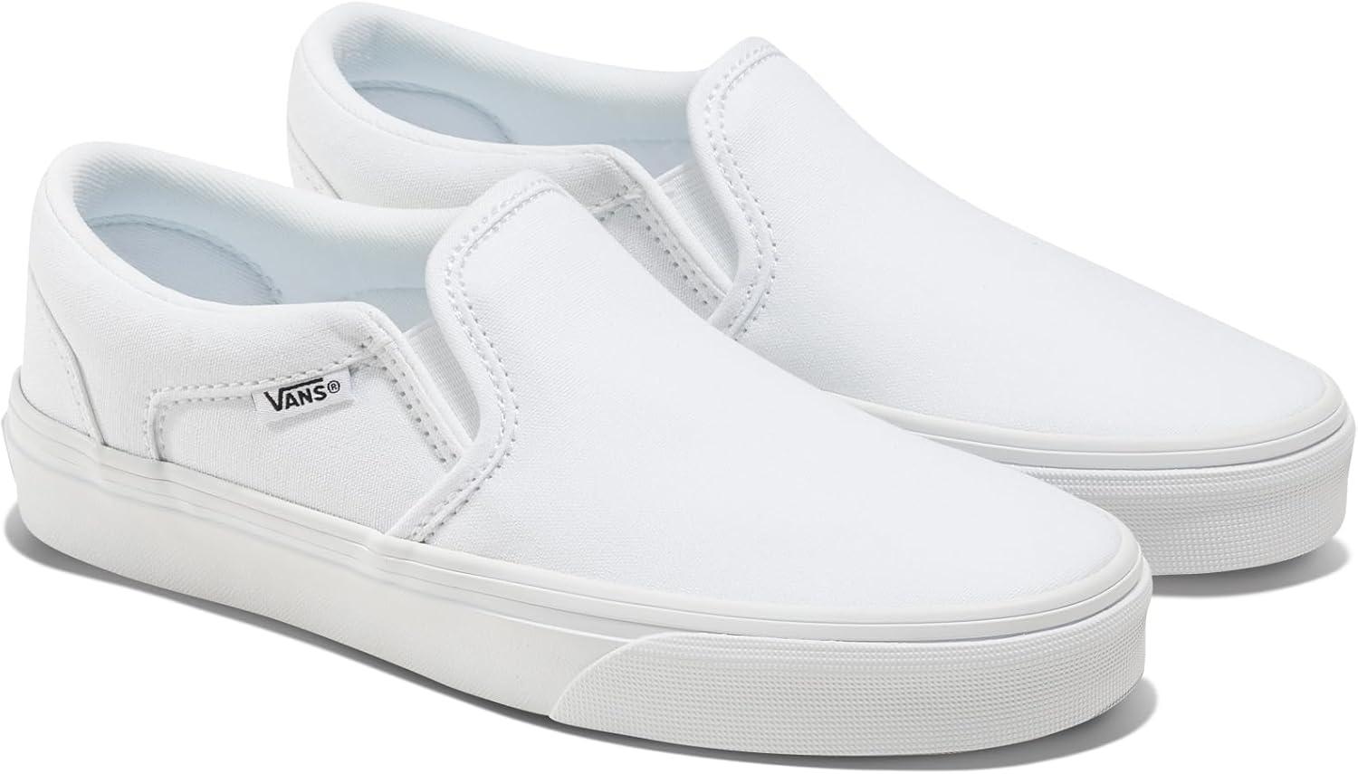 image:imageVans UnisexChild Asher Low Top ShoeCanvas WhiteWhite