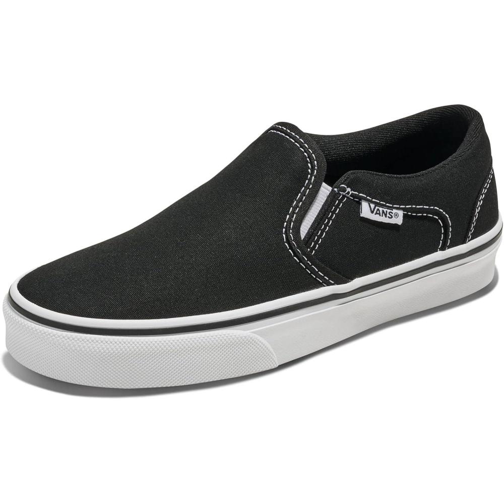 image:imageVans UnisexChild Asher Low Top ShoeCanvas BlackWhite
