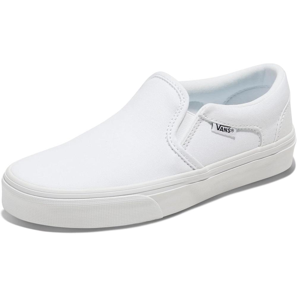 image:imageVans UnisexChild Asher Low Top ShoeCanvas WhiteWhite