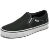 Vans Unisex-Child Asher Low Top Shoe(Canvas Black/White)