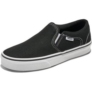 Vans Unisex-Child Asher Low Top Shoe(Canvas Black/White)