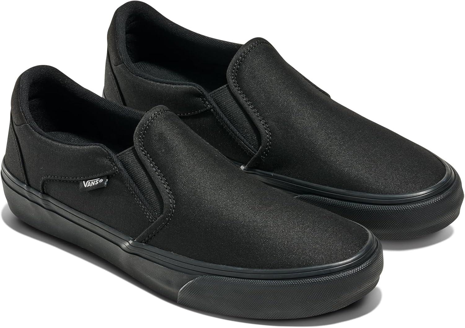image:imageVans Mens Asher Deluxe Slipon Shoe Comfortable Sneakers for Fashion Walking amp Everyday WearTextile BlackBlack