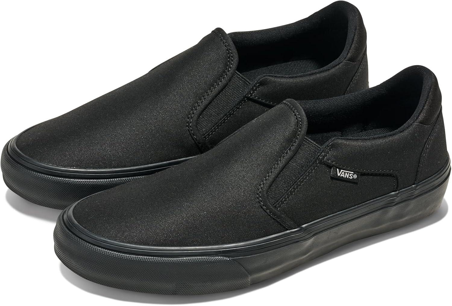 image:imageVans Mens Asher Deluxe Slipon Shoe Comfortable Sneakers for Fashion Walking amp Everyday WearTextile BlackBlack