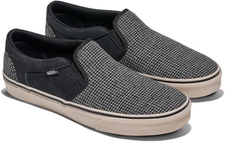 image:imageVans Mens Asher SlipOn ShoeHoundstooth BlackTaupe