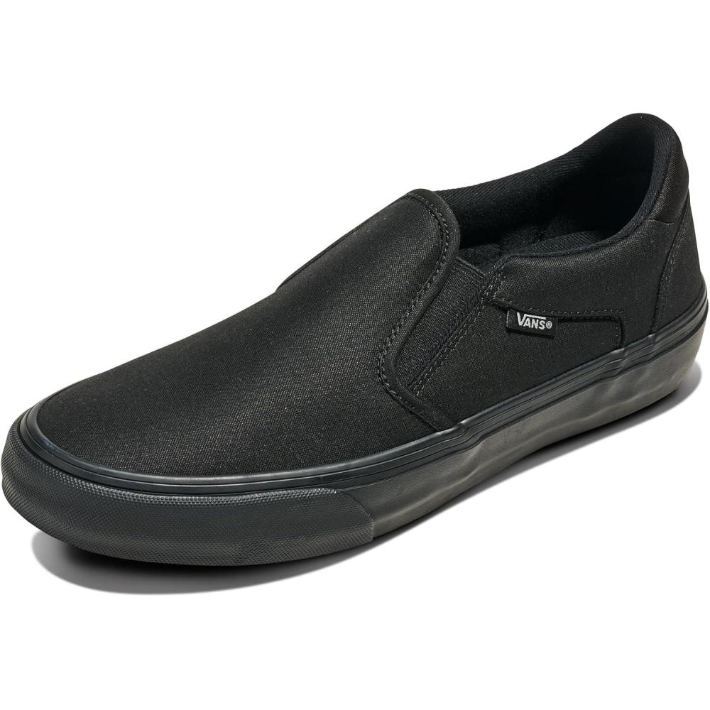 image:imageVans Mens Asher Deluxe Slipon Shoe Comfortable Sneakers for Fashion Walking amp Everyday WearTextile BlackBlack