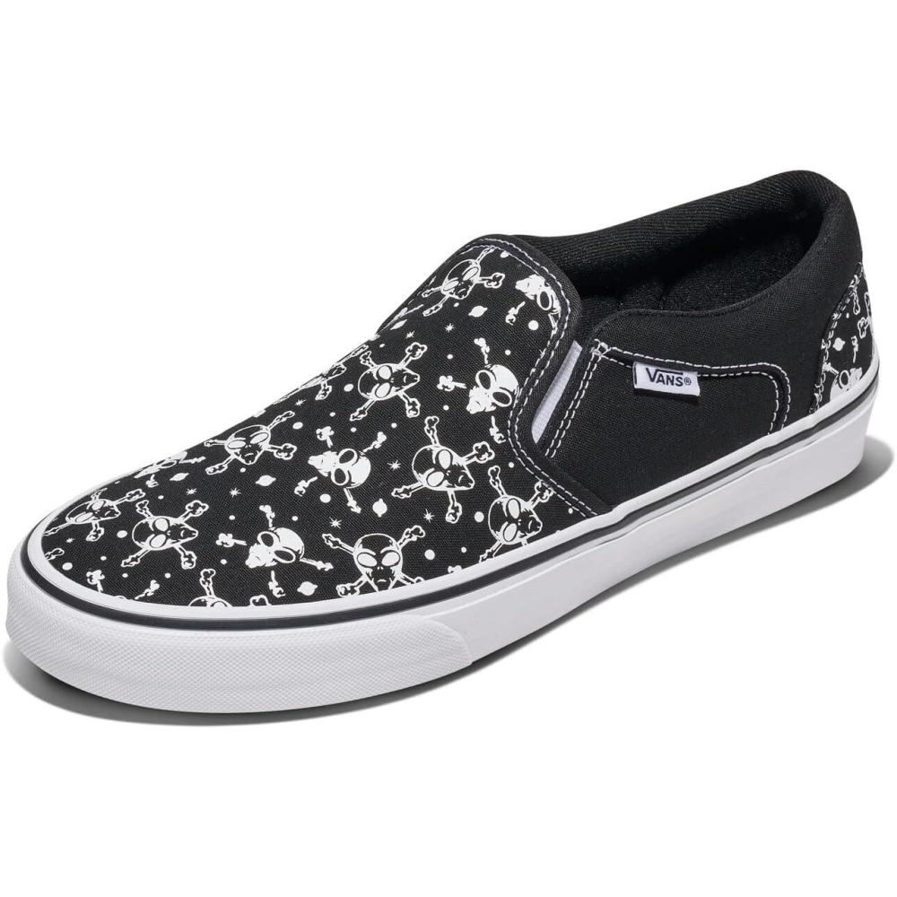 image:imageVans Mens Asher SlipOn ShoeAlien Skull BlackWhite