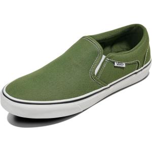 Vans Men’s Asher Slip-On Shoe(Canvas Pine Forest)