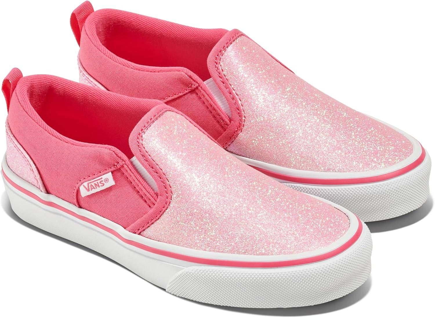 image:imageVans Kids Asher Slipon ShoeGlitter Candied Pink