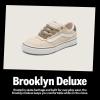 Vans Women’s Brooklyn Deluxe Low Top Sneaker(Natural Linen Classic Cream)